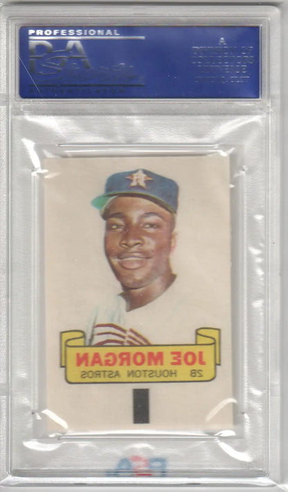 Graded Joe Morgan 1966 Topps Rub-Offs baseball card from Columbia Hobby