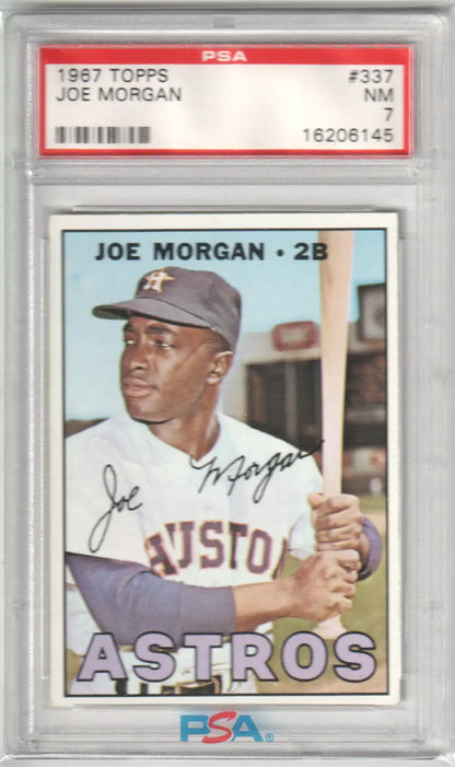 Graded Joe Morgan 1967 Topps baseball card from Columbia Hobby Pacific Northwest