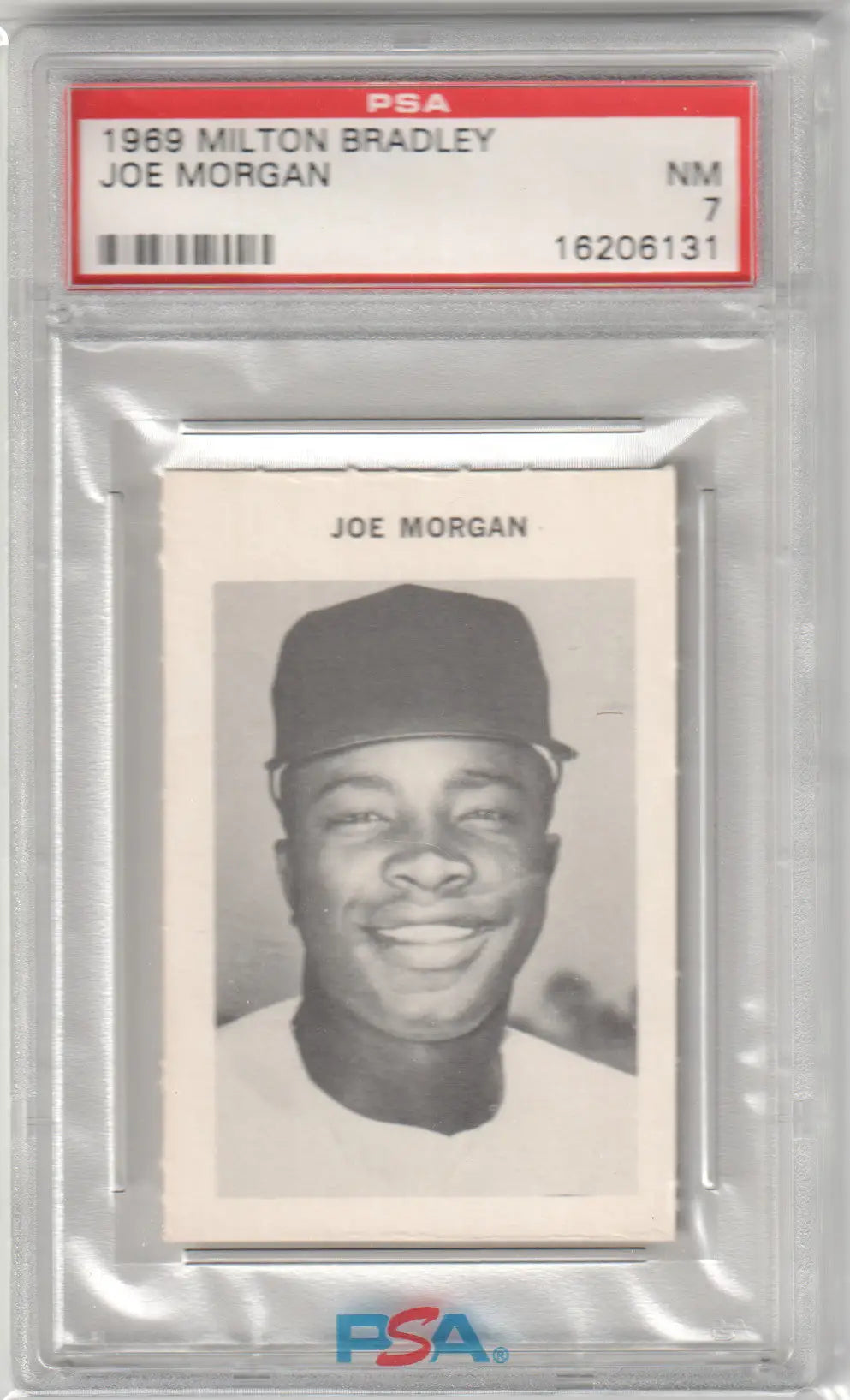 Graded Joe Morgan baseball card from Milton Bradley 1969 set at Columbia Hobby