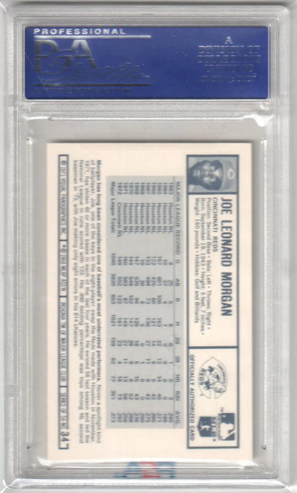 Graded Joe Morgan 1973 Kellogg’s Pro Super Stars baseball card on Columbia Hobby