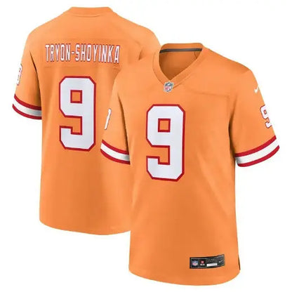 Orange Joe Tryon-Shoyinka Tampa Bay Buccaneers Nike game jersey with number 9 and name