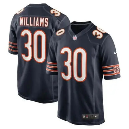 Dark blue Joejuan Williams Chicago Bears Nike Game Jersey with WILLIAMS and 30 on back