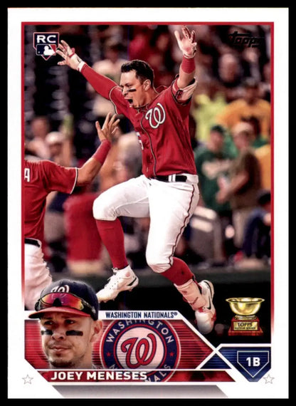 Joey Meneses baseball card from 2023 Topps Washington Nationals series