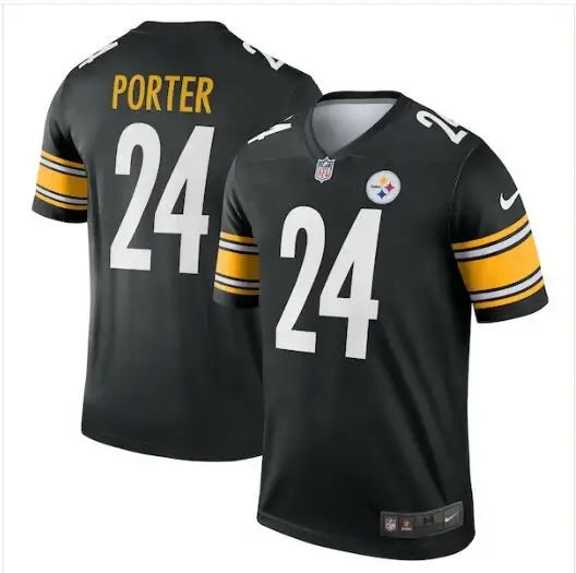 Black Pittsburgh Steelers Joey Porter Jr Nike Legend Jersey with PORTER and 24 lettering