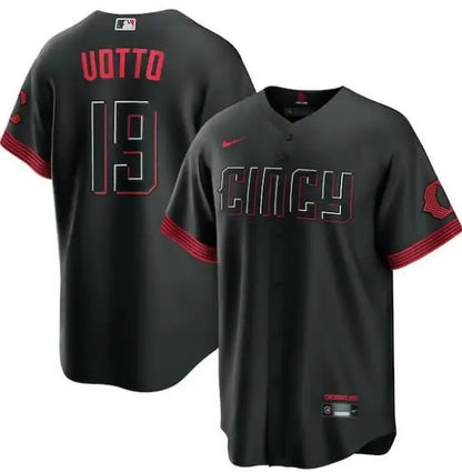 Black Joey Votto Cincinnati Reds Nike 2023 City Connect Replica Player Jersey