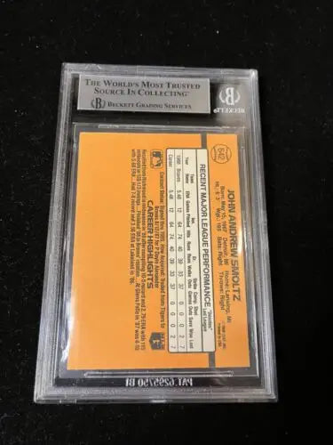 Graded John Smoltz HOF Signed Autograph 1989 Donruss Rookie Card #642 BAS Beckett