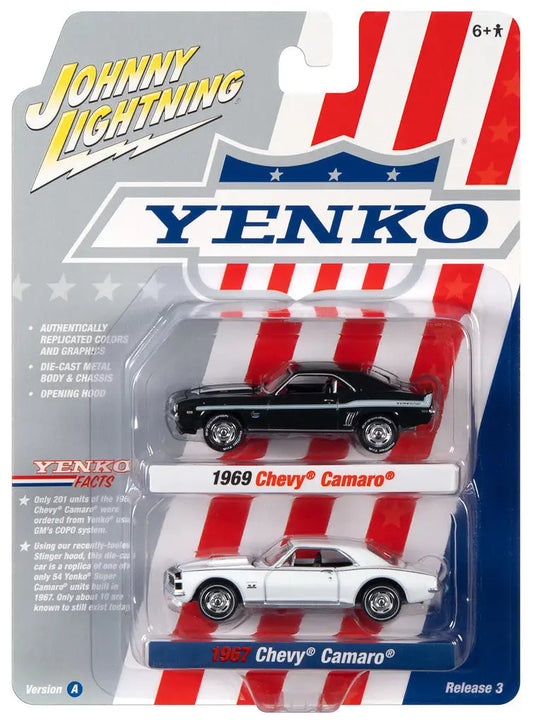 Johnny Lightning Chevy Camaro car set series features two die-cast model cars