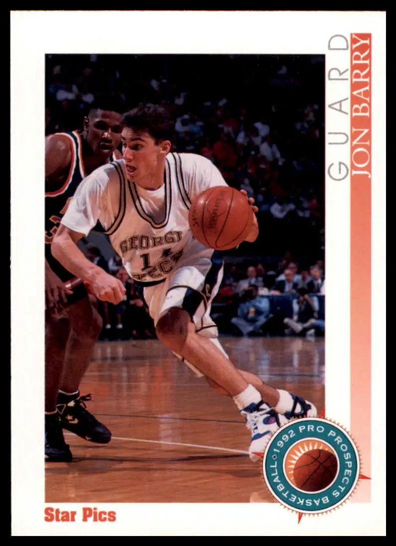 Jon Barry Star Pics basketball card from 1992 Georgia Tech Yellow Jackets collection