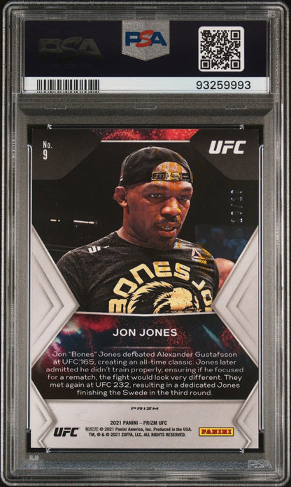 Jon Jones 2021 Panini Prizm UFC Fireworks Gold #10/10 PSA 10 Gem Mint - Singles