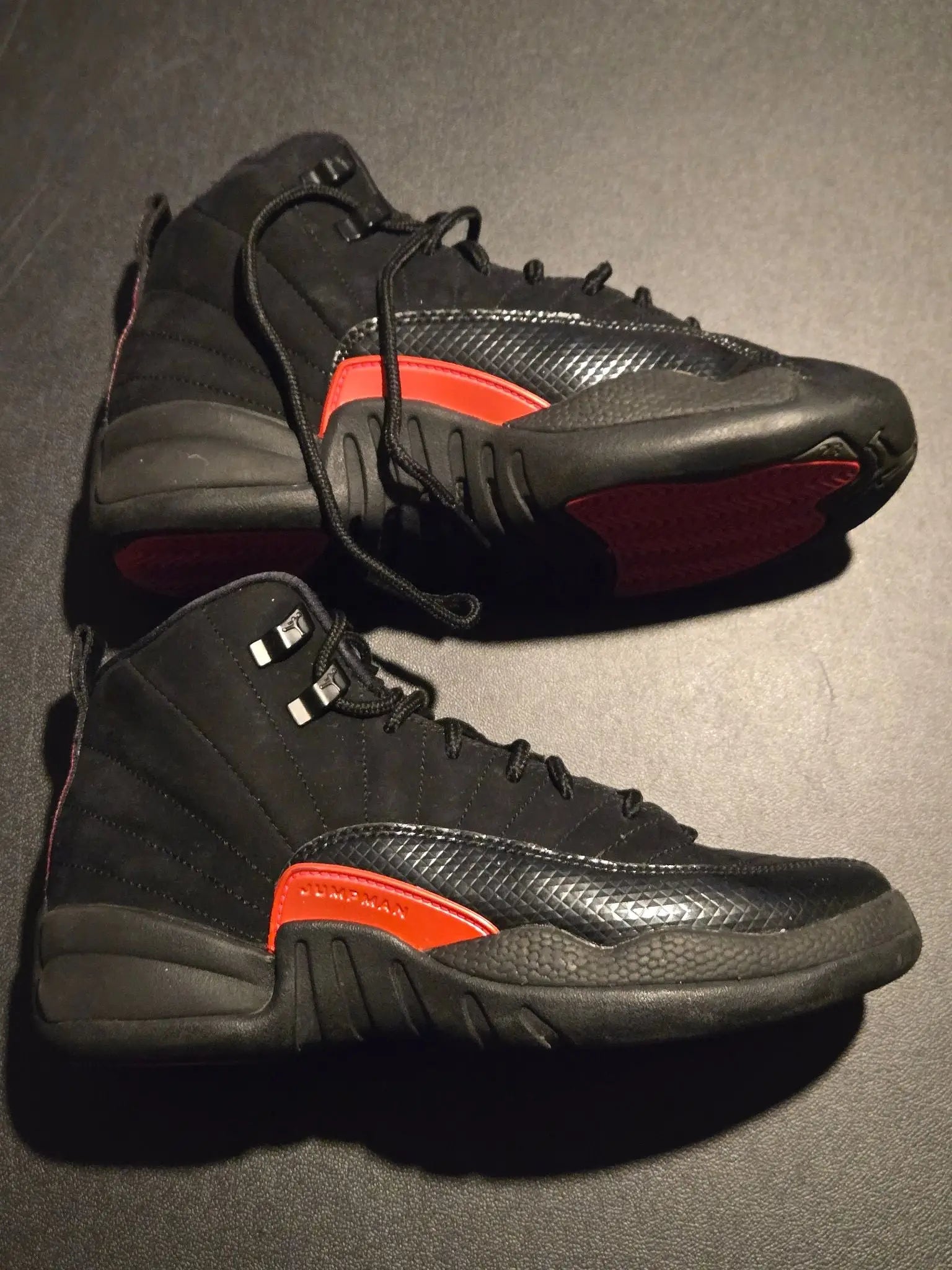 Jordan Shoes Youth 4.5Y Black Red Jumpman Basketball Mid Suede Retro Sneakers - Sneakers