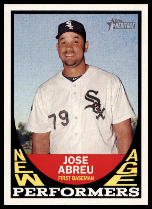 Jose Abreu baseball card from Topps Heritage 2016 New Age Performers set
