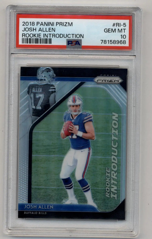 Josh Allen Prizm Rookie 2018 Panini Prizm Card Gem Mint PSA 10