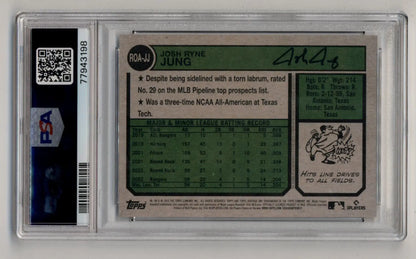 Graded Josh Rhyne Jung baseball card from Topps Heritage Real One Auto PSA 10
