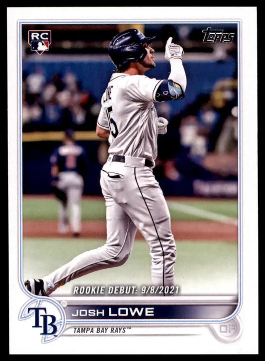 Josh Lowe 2022 Topps Update baseball card featuring Tampa Bay Rays player