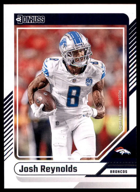 Josh Reynolds football card from 2024 Donruss series featuring Josh Reynolds Denver Broncos