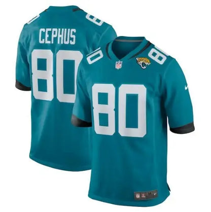 Teal Jacksonville Jaguars Nike Team Game Jersey featuring Joshua Cephus #80 for team game play