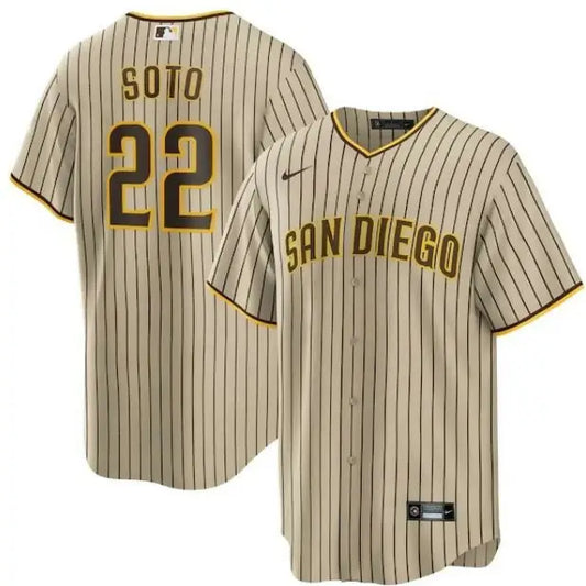 Juan Soto San Diego Padres Nike Alternate Replica Player Jersey in Tan and Brown