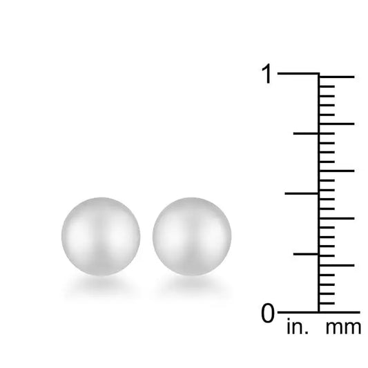 Julie Rhodium Sphere Stud Earrings - Earrings
