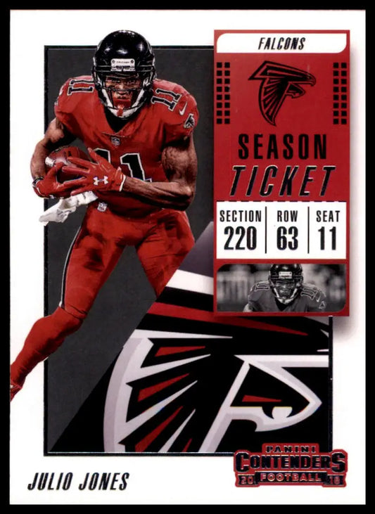 Julio Jones football card from Panini Contenders 2018 Atlanta Falcons collection