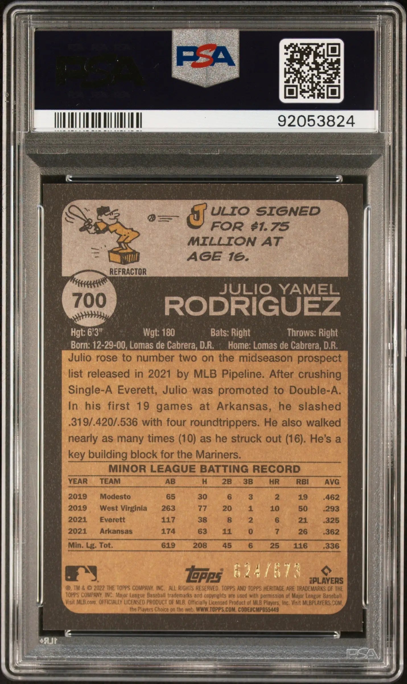 PSA-graded Ivan Rodriguez baseball card in Topps Heritage Chrome design