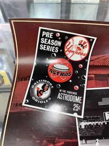 Houston Astros vs Yankees Minute Maid Park pre-season series poster from June 13, 2008