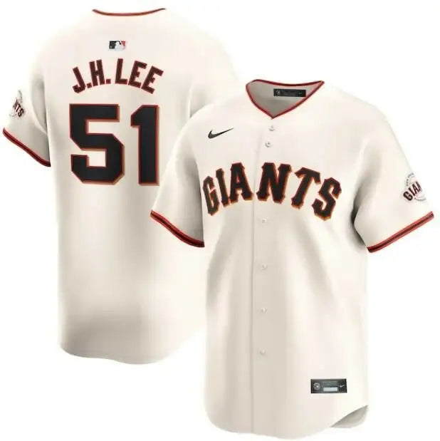 Cream-colored baseball jersey for Jung Hoo Lee of San Francisco Giants Nike Home Limited Player Jersey