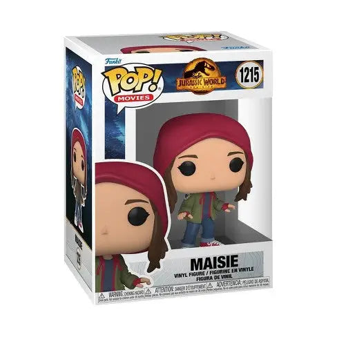Jurassic World Dominion Maisie Funko Pop figure in box, perfect for collectors