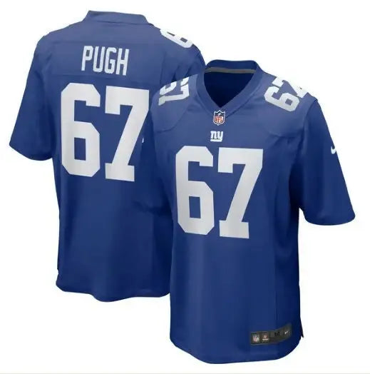 Blue Justin Pugh New York Giants Nike Game Jersey with number 67 for Giants Nike Game collection