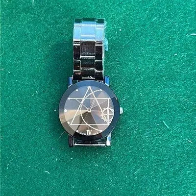 Black wristwatch with metal band and intricate geometric face design for JWH IV 88-9 Men’s Watch SL68