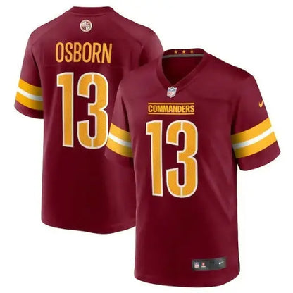 Maroon and gold Washington Commanders K.J. Osborn Game Jersey with number 13