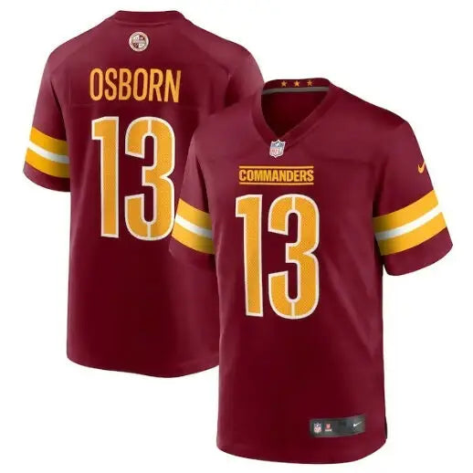 Maroon and gold Washington Commanders K.J. Osborn Game Jersey with number 13