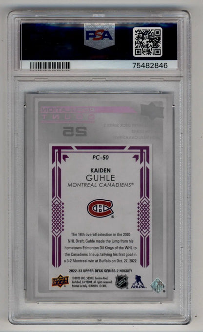 Kaiden Guhle 2022-23 Upper Deck Population Count 25 PSA 9 Mint - Singles