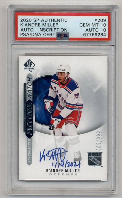 K’Andre Miller 2020-21 SP Authentic #209 Auto Inscription 005/999 PSA 10 Gem Mint Auto 10 - Singles