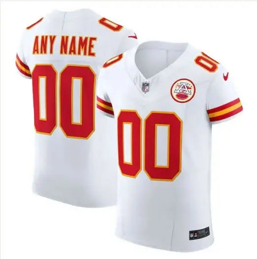 Customizable white Kansas City Chiefs Nike Vapor F.U.S.E. Elite jersey