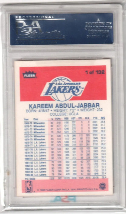 Graded Kareem Abdul-Jabbar basketball card from Columbia Hobby eBay store single cards listing