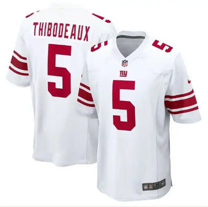 White New York Giants Kayvon Thibodeaux Nike game jersey with red numbers and lettering