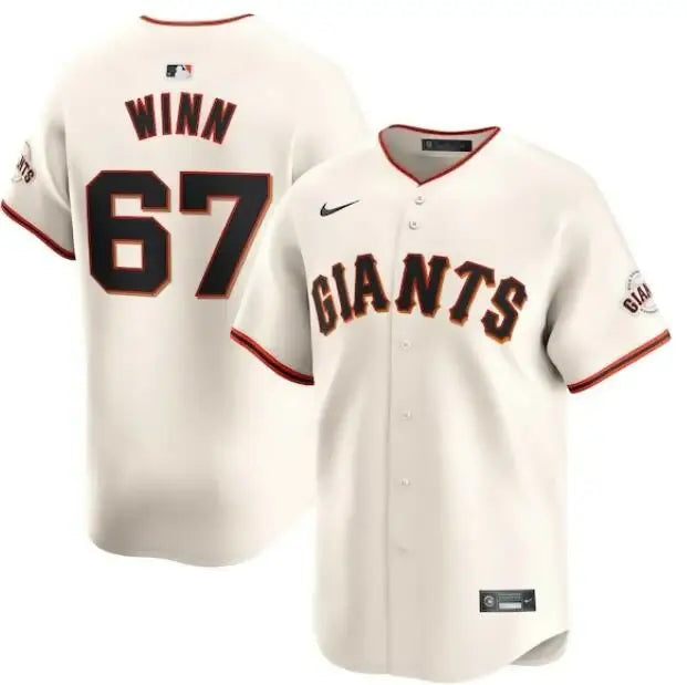 San Francisco Giants Keaton Winn Nike home limited player baseball jersey in cream