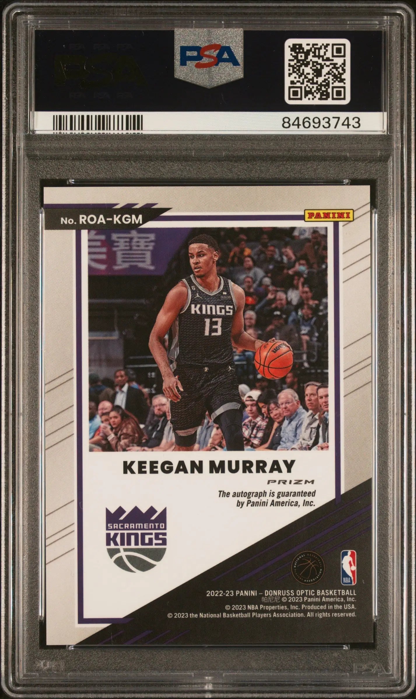 Keegan Murray 2022 Panini Optic Choice Auto PSA 10 Auto 10 - Singles