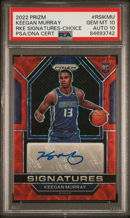 Keegan Murray 2022 Panini Prizm Choice Rookie Auto PSA 10 Auto 10 - Singles