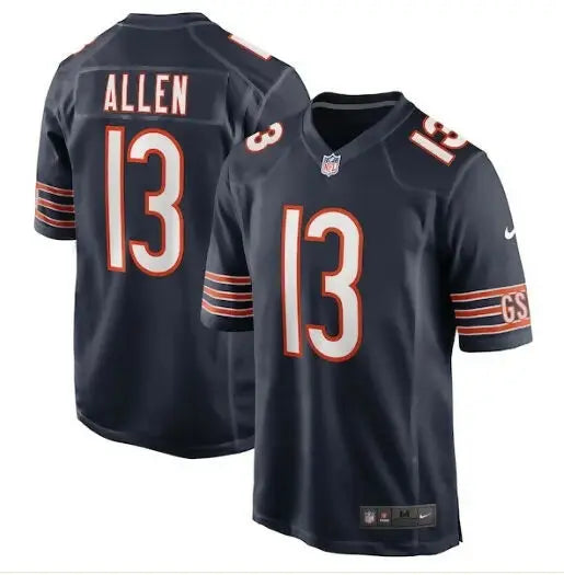 Navy blue Keenan Allen Chicago Bears Nike Game Jersey with number 13 and ALLEN on back