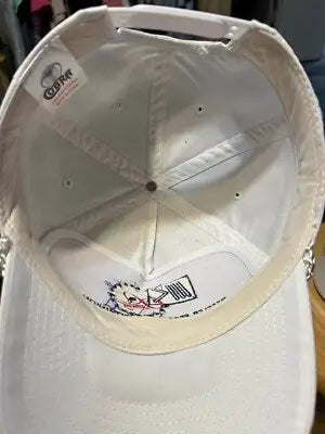 White Keesler Federal Credit Union baseball cap with fabric sweatband and Cobra SnapBack design