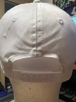 Plain white Keesler Federal Credit Union Cobra SnapBack Hat with snapback closure