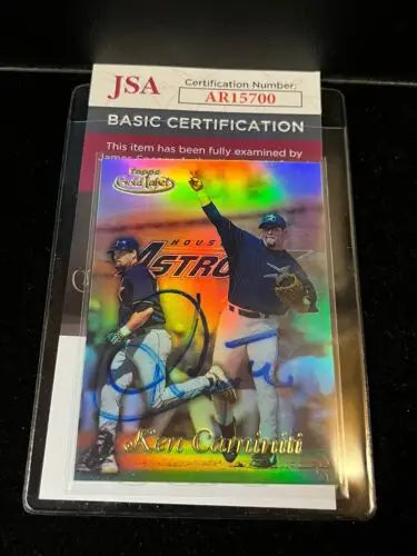 Autographed Ken Caminiti Topps Gold Label baseball card JSA Class 1 collectible