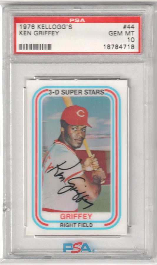 Graded Ken Griffey baseball card with PSA 10 GEM MINT from Columbia Hobby