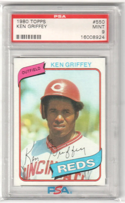 Columbia Hobby graded 1980 Topps Ken Griffey baseball card PSA 9 Mint