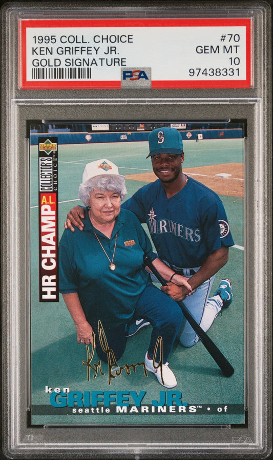 Ken Griffey Jr Collectors Choice Gold Signature PSA 10 Gem Mint baseball card