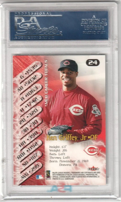 Ken Griffey Jr baseball card from 2000 Fleer Gamers, PSA 10, Reds, single cards on Columbia Hobby eBay store