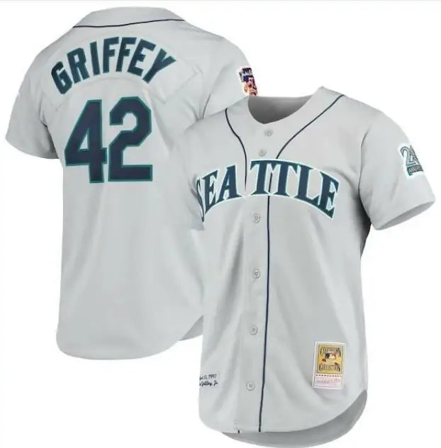 Gray Seattle Mariners Ken Griffey Jr. 20th Anniversary Cooperstown Collection jersey