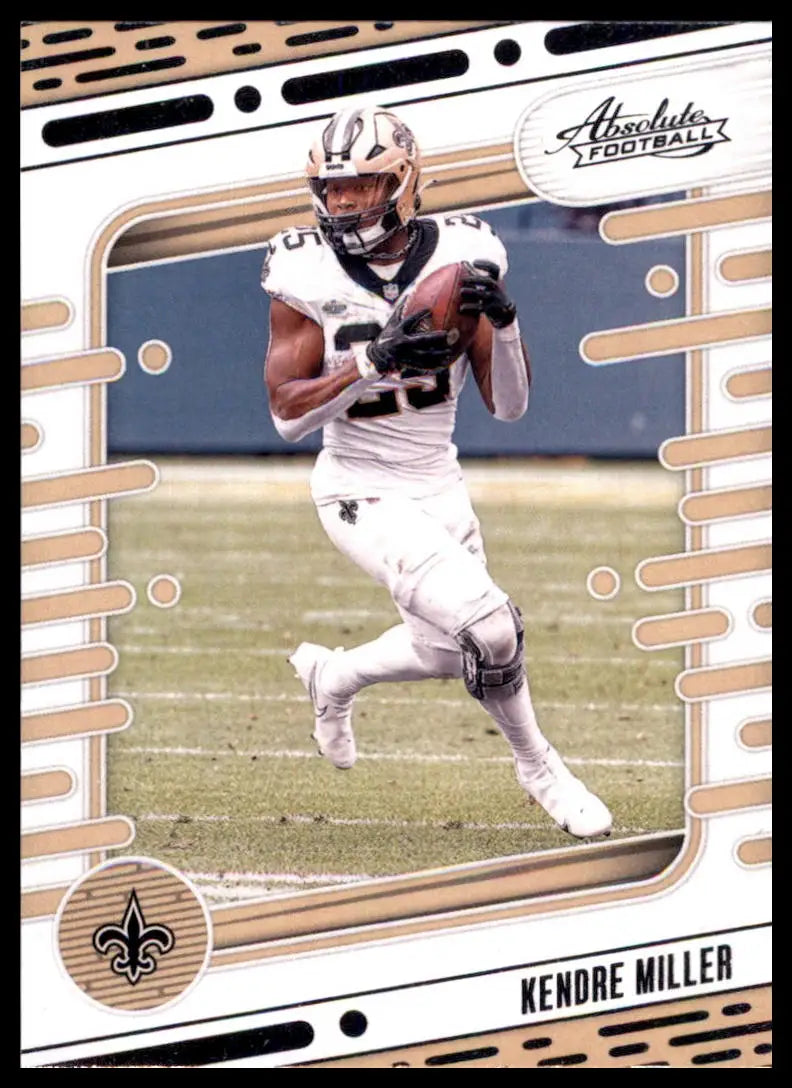 Kendre Miller football card from Panini Absolute 2024 featuring New Orleans Saints