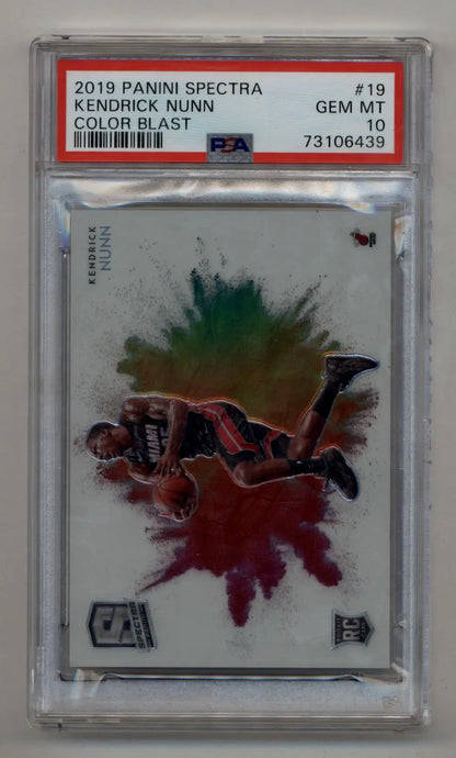 Kendrick Nunn 2019-20 Spectra Color Blast #19 PSA 10 Gem Mint basketball card design